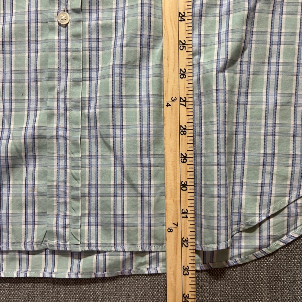 Ralph Lauren Purple Label Shirt Mens XL Green Plaid Made in Italy Cotton Luxury - Picture 5 of 8